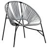 Garden Egg Chair - Black & Light Grey Poly Rattan | Hipo Market