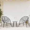 Garden Egg Chair - Black & Light Grey Poly Rattan | Hipo Market