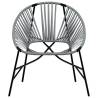 Garden Egg Chair - Black & Light Grey Poly Rattan | Hipo Market