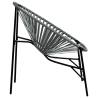 Garden Egg Chair - Black & Light Grey Poly Rattan | Hipo Market