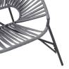 Garden Egg Chair - Black & Light Grey Poly Rattan | Hipo Market