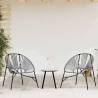  Garden Chair Set 3 pcs Black and Light Grey Poly Rattan Colour black and light grey Quantity in Package 1 