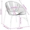 Garden Chair Set 3 pcs Black & Light Grey Poly Rattan