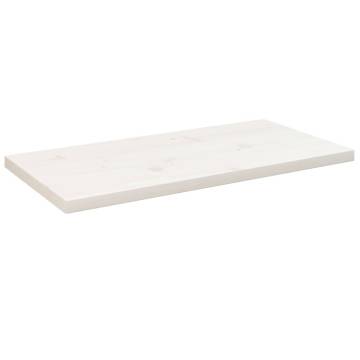 Table Top White 80x40 cm – Solid Pine Wood Rectangular