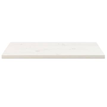 Table Top White 80x40 cm – Solid Pine Wood Rectangular