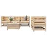  6 Piece Garden Sofa Set Solid Wood Pine Colour natural pine Number of 1 