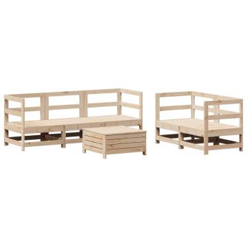 6 Piece Garden Sofa Set - Solid Wood Pine | HipoMarket