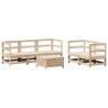 6 Piece Garden Sofa Set - Solid Wood Pine | HipoMarket