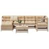 7 Piece Garden Sofa Set - Solid Pine Wood Lounge Furniture