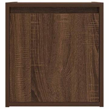 Wall-Mounted Bedside Cabinet - Brown Oak 38x34x40 cm