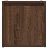 Wall-Mounted Bedside Cabinet - Brown Oak 38x34x40 cm