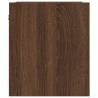 Wall-Mounted Bedside Cabinet - Brown Oak 38x34x40 cm