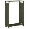 Olive Green Firewood Rack - Durable Cold-Rolled Steel