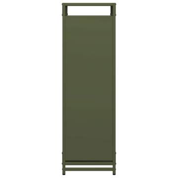 Olive Green Firewood Rack - Durable Cold-Rolled Steel