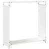 Firewood Rack White 90x28x90 cm - Durable Cold-Rolled Steel