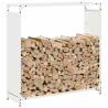 Firewood Rack White 90x28x90 cm - Durable Cold-Rolled Steel