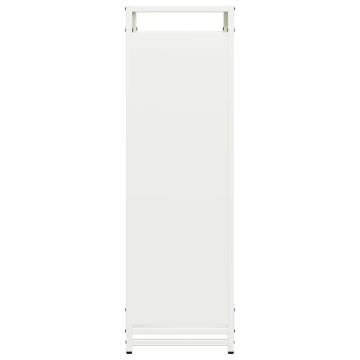 Firewood Rack White 90x28x90 cm - Durable Cold-Rolled Steel