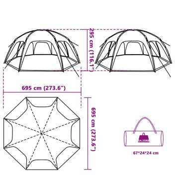 Grey Waterproof Party Tent - Easy Setup & Multifunctional