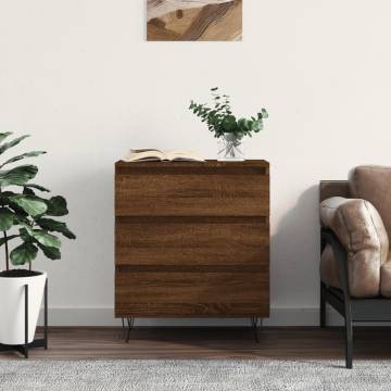 Stylish Brown Oak Sideboard - 60x35x70 cm | Hipo Market