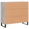 Modern Grey Sonoma Sideboard - 90x34x80 cm - HipoMarket