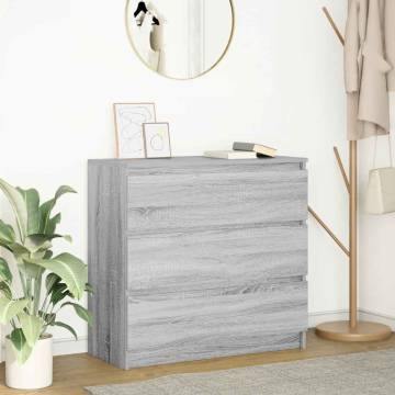 Sideboard Grey Sonoma 80x35x76 cm | Durable Engineered Wood