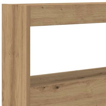 Headboard Cabinet with LED in Artisan Oak | 180x17x102 cm