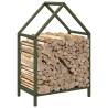 Olive Green Firewood Rack - Sturdy & Stylish 40x25x60 cm