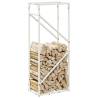 Firewood Rack White 40x25x100 cm - Durable Cold-Rolled Steel