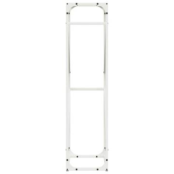 Firewood Rack White 40x25x100 cm - Durable Cold-Rolled Steel