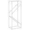 Firewood Rack White 40x25x100 cm - Durable Cold-Rolled Steel