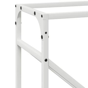 Firewood Rack White 40x25x100 cm - Durable Cold-Rolled Steel