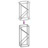 Firewood Rack White 40x25x100 cm - Durable Cold-Rolled Steel