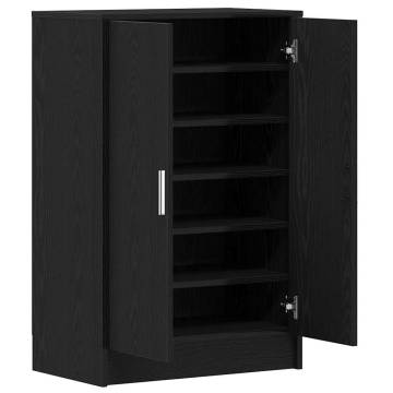 Shop Stylish Black Oak Shoe Cabinet - 60x35x92 cm