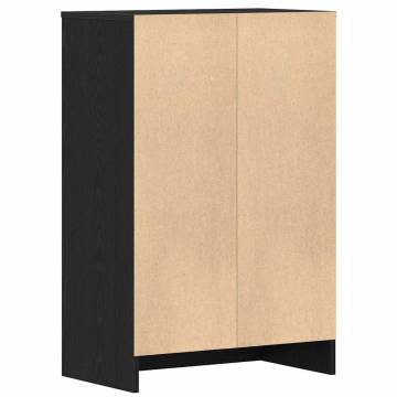 Shop Stylish Black Oak Shoe Cabinet - 60x35x92 cm