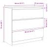 Stylish White Sideboard 80x35x76 cm | Hipomarket