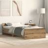  Bed Frame without Mattress Artisan Oak 75x190 cm Engineered Wood Colour artisan oak Size 75 x 190 cm 