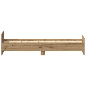 Artisan Oak Bed Frame 75x190 cm - Durable Engineered Wood