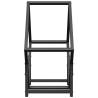 Black Firewood Rack 50x25x50 cm - Cold-Rolled Steel Storage