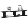 Black Oak Wall Shelves 2 pcs | Durable Engineered Wood