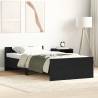  Bed Frame without Mattress Black Oak 100x200 cm Engineered Wood Colour black oak Size 100 x 200 cm 