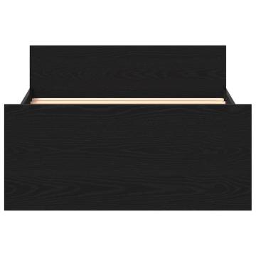 Black Oak Bed Frame 100x200 cm - Engineered Wood