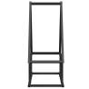 Firewood Rack Black - Sturdy Cold-Rolled Steel 50x25x60 cm