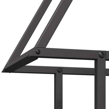 Firewood Rack Black - Sturdy Cold-Rolled Steel 50x25x60 cm