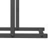 Firewood Rack Black - Sturdy Cold-Rolled Steel 50x25x60 cm