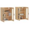 Elegant Wall Mounted Cabinets - 2 pcs Sonoma Oak