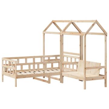 Wooden Day Bed Set with Roof 80x200 cm - Modern & Versatile