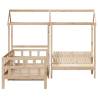 Wooden Day Bed Set with Roof 80x200 cm - Modern & Versatile