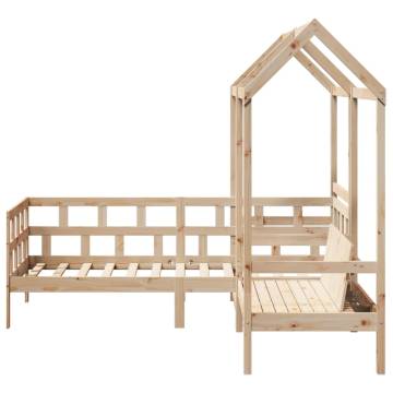 Wooden Day Bed Set with Roof 80x200 cm - Modern & Versatile