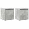 Wall-Mounted Bedside Cabinets - Set of 2 in Concrete Grey