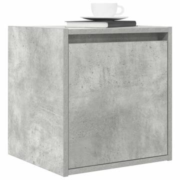 Wall-Mounted Bedside Cabinets - Set of 2 in Concrete Grey